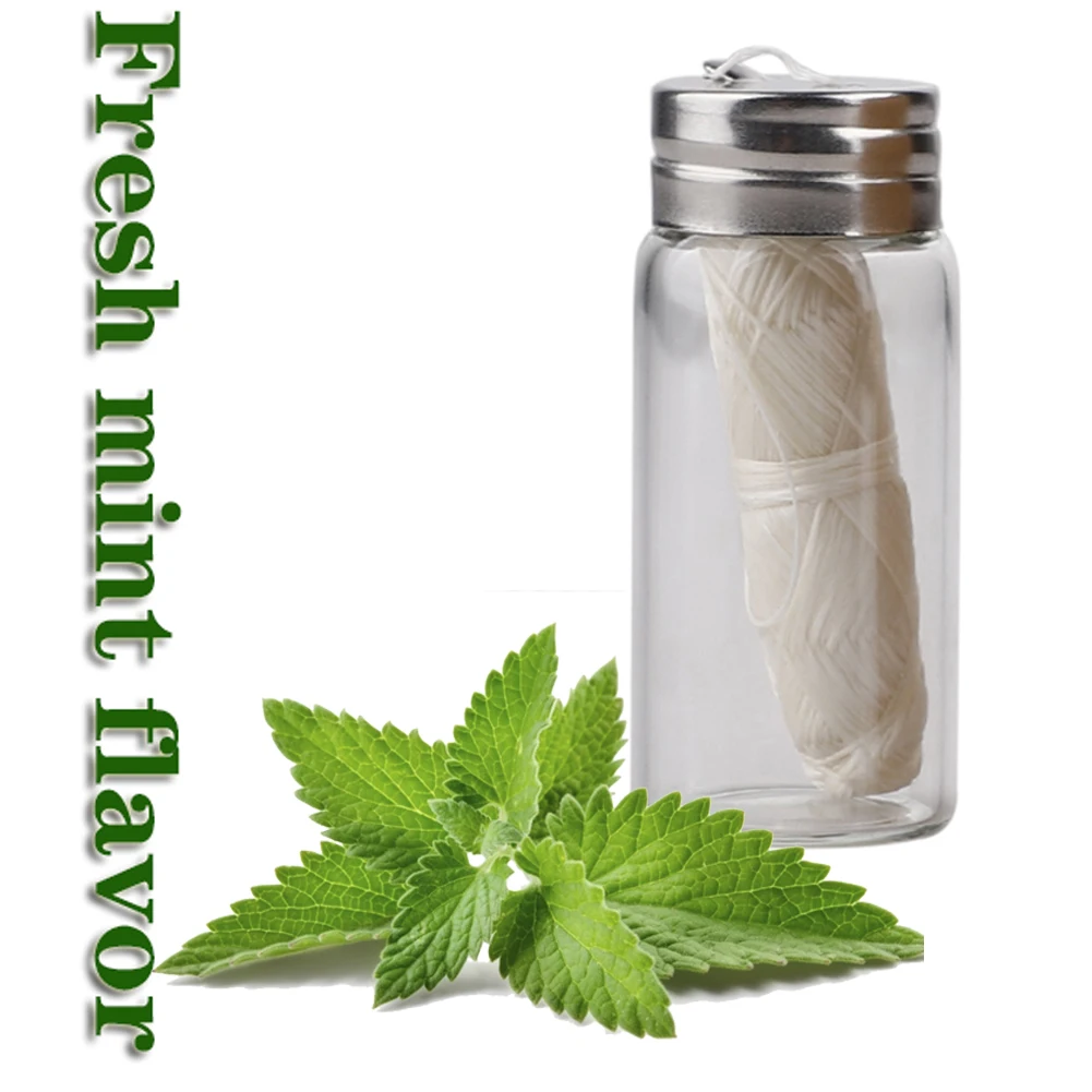 30 м Экологически чистая биоразлагаемая зубная нить с многоразовым стеклянным