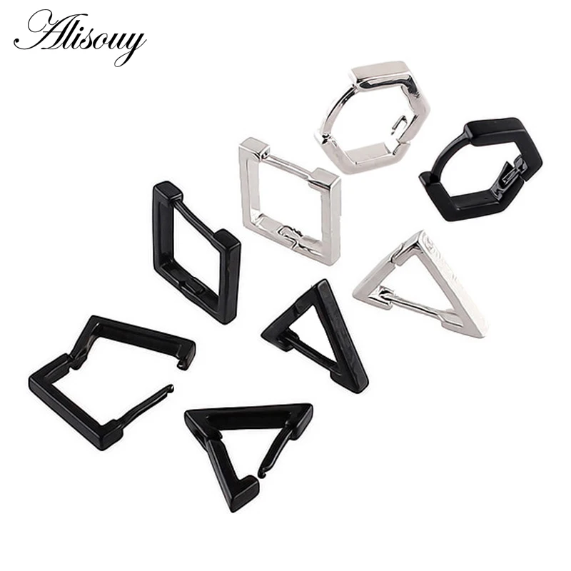 Серьги подвески в форме ромба из титановой стали 2 шт.|steel hoop earrings|earrings purpleearrings jade |