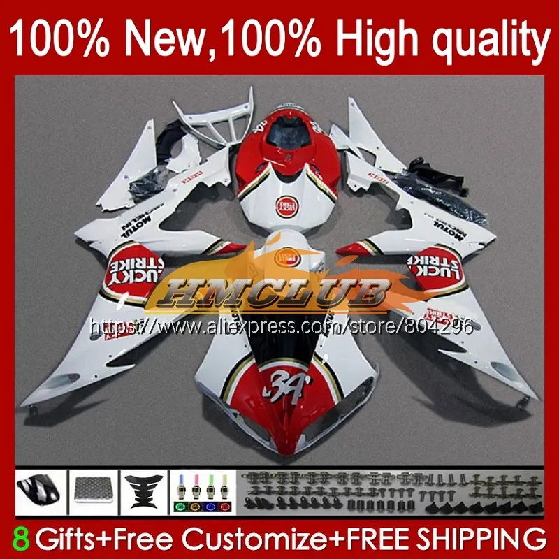 Корпус для YAMAHA YZF R 1 1000 CC 1000CC Lucky red YZFR1 61No.50 R1 04 05 06 YZF1000 2004 2005 2006 обтекатель|Чехлы