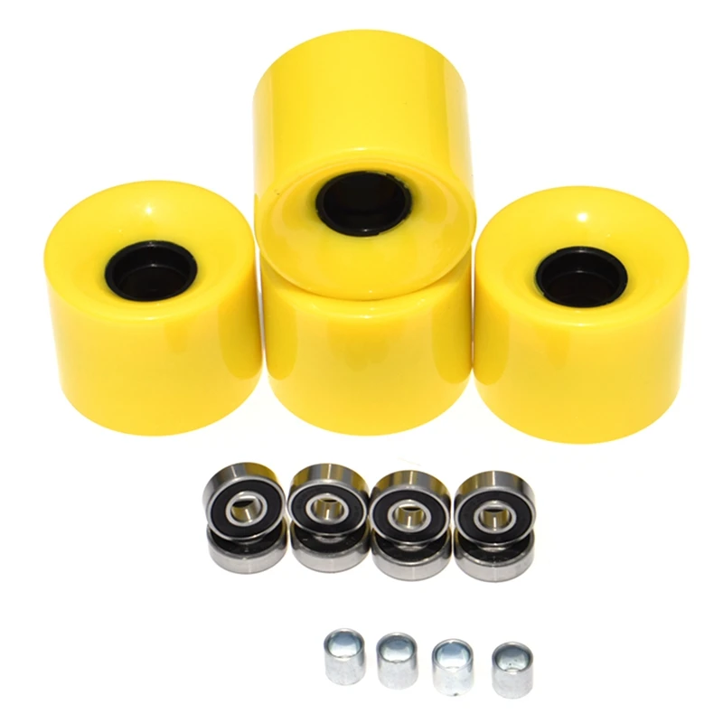 New 4Pcs/набор скейтборд крейсера колеса Пустой Pro 60X45mm лонгборд длиной 22 дюймов