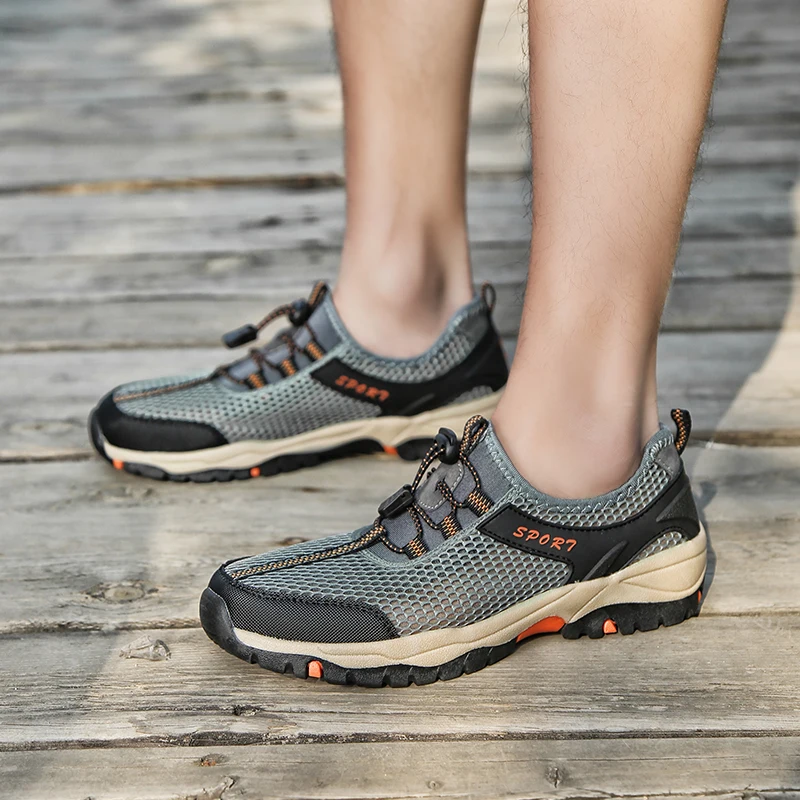 

2021 fashion Spring New Designer Mesh hot sale Shoes Outdoor Hiking Men shoes Sneakers Male Casual shoes Leisure activity