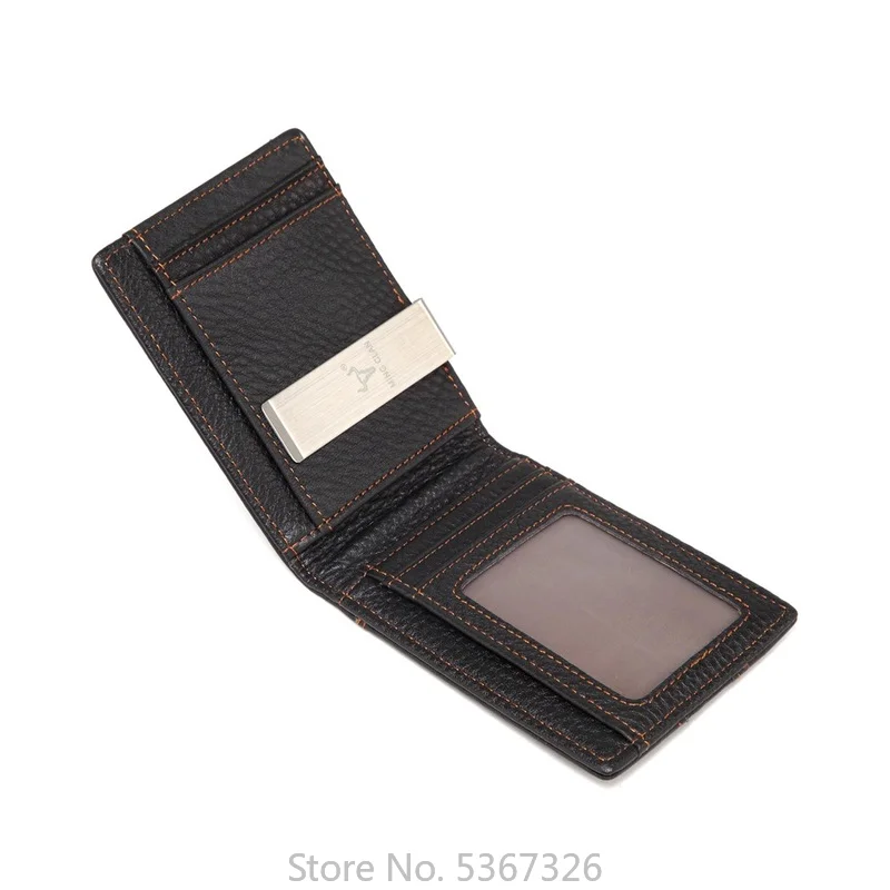 

New Fashion Multi-card Slots Wallet Dollar Genuine Leather Bag Multifunctional Photo Credit Card Card Holder Coin Purse