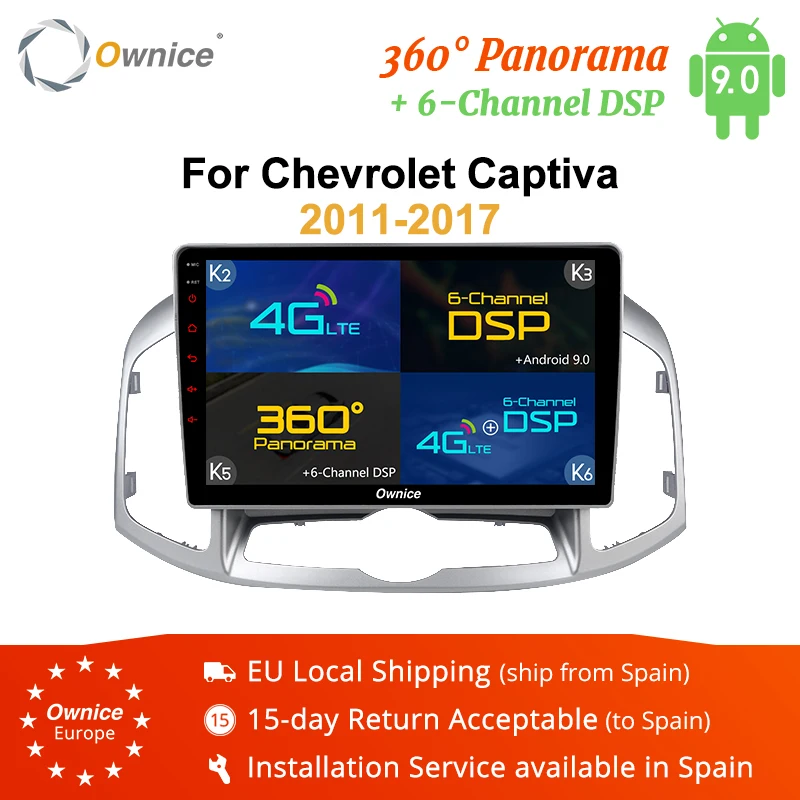 Ownice K1 K2 K3 K5 K6 Android 9,0 Octa Core автомобиля gps-навигация, dvd-плеер для Chevrolet Captiva 2011- радио 2Din Авто Navi