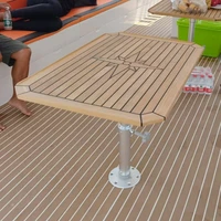 teak table top with nautic star cut corners 370x600510x750580x900660x840mm marine boat rv caravan