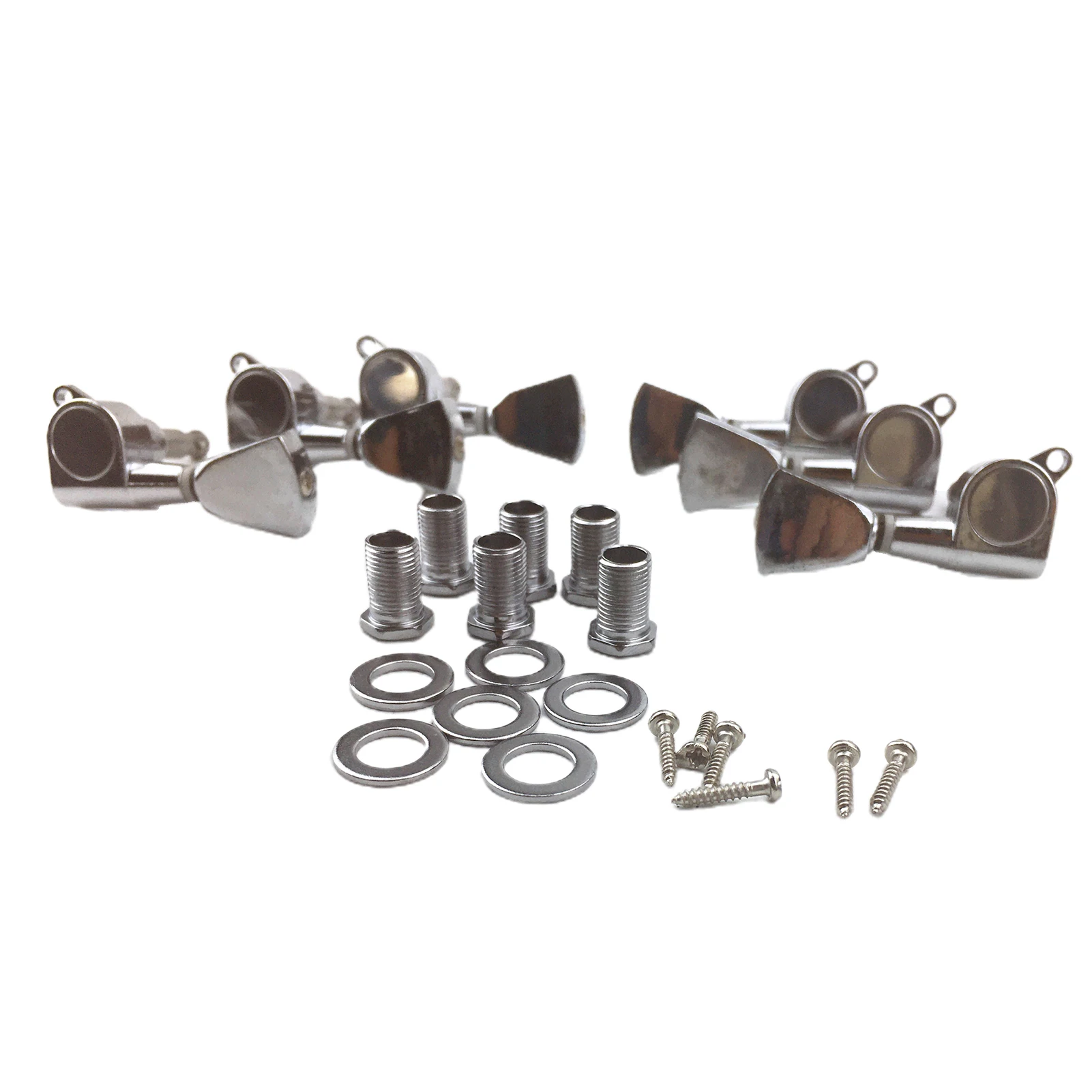 

6PCS Silver Totally Enclosed Type LP Flat Head Tuning keys