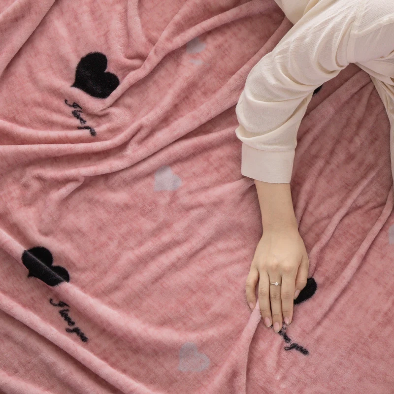 LREA домашний текстиль коралловый флис одеяло плед любовь сердце Мягкий теплый