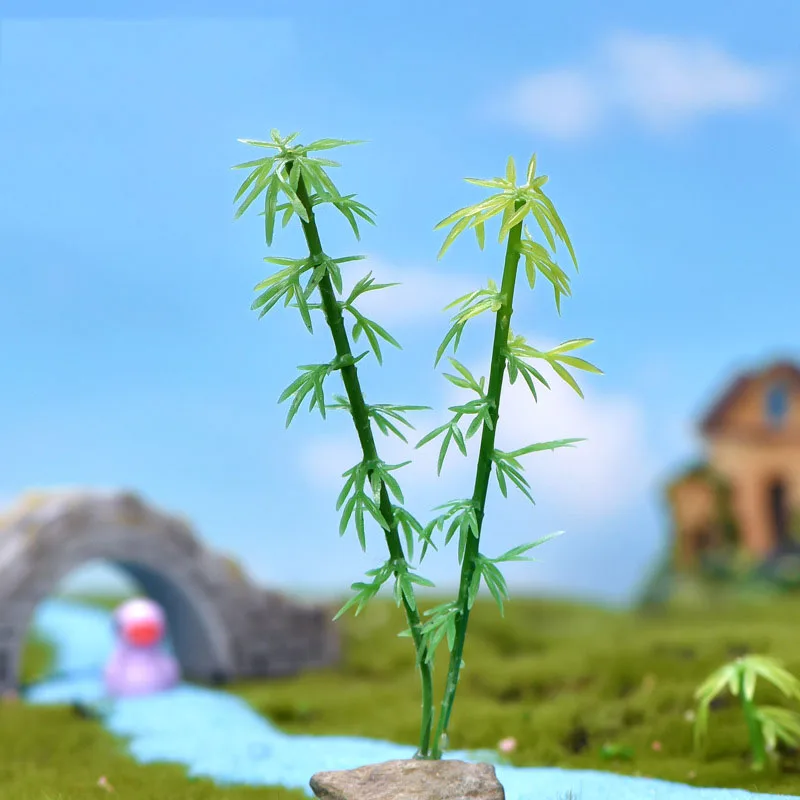 10 шт. миниатюрный моделирование бамбуковые фигурки Фея садовые украшения микро