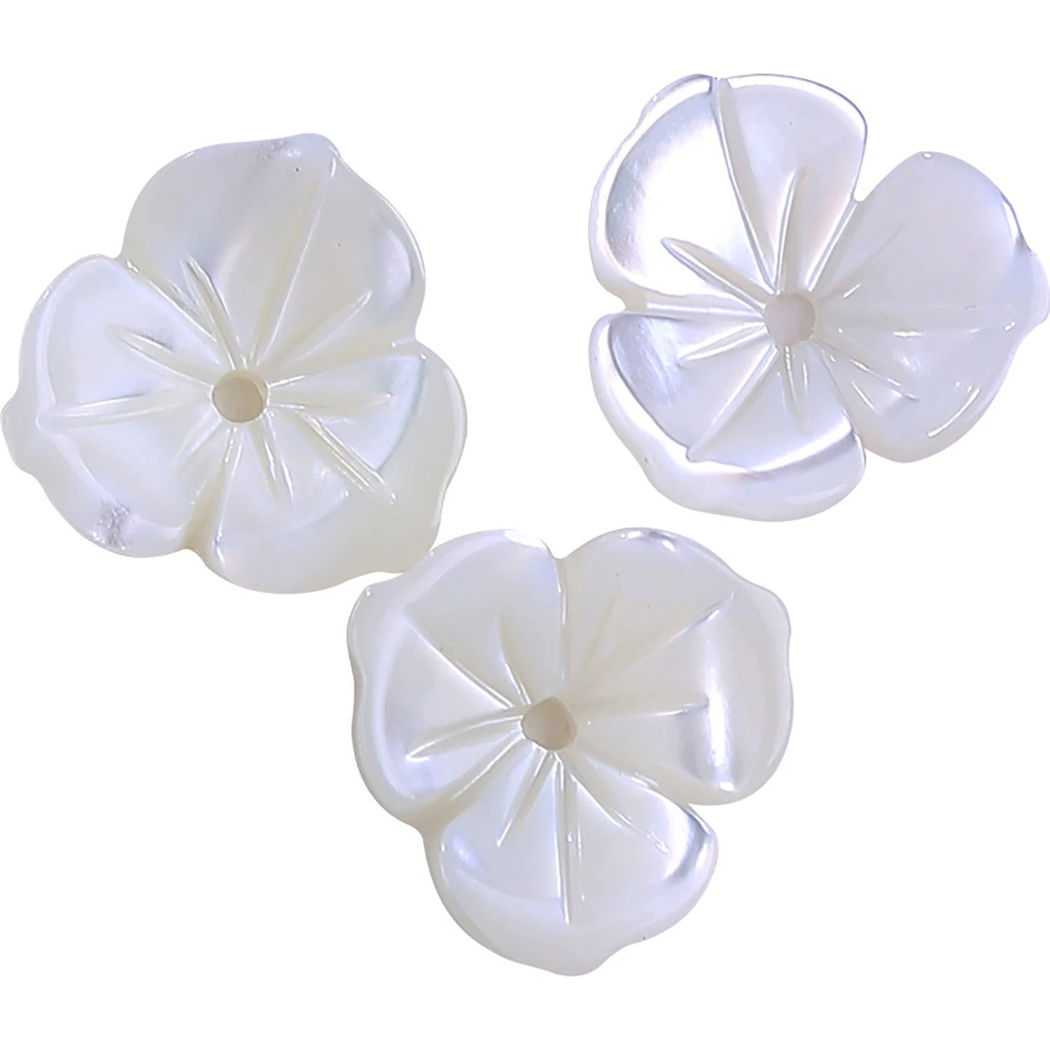 

Shell Flower Natural Seashell Beads Charm White 10*10mm Smooth Shell Beads Spacer For Necklace Earring DIY Jewelry Findings