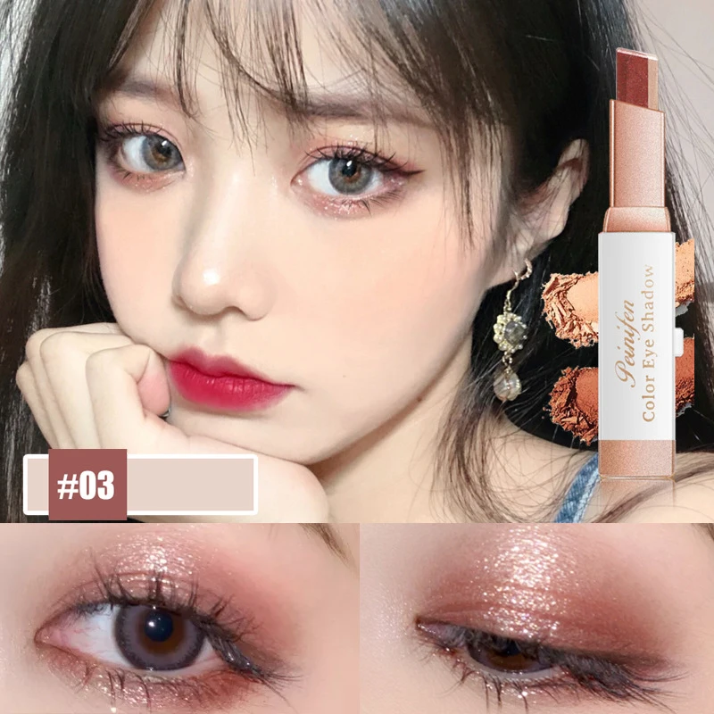 

2021 Gradient Glitter Eye Shadow Stick 2-tone Shadow Pen Fast Makeup Cosmetics for Women Modification SSwell