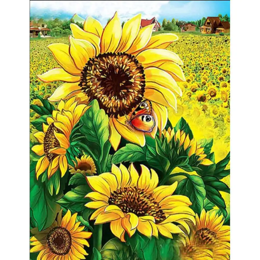 Flower 10 LaoJieYuan кристальная вышивка крестиком красочный цветок украшение дома подарок Круглый 3D diy галька круглая алмазная живопись - Цвет: Flower 10