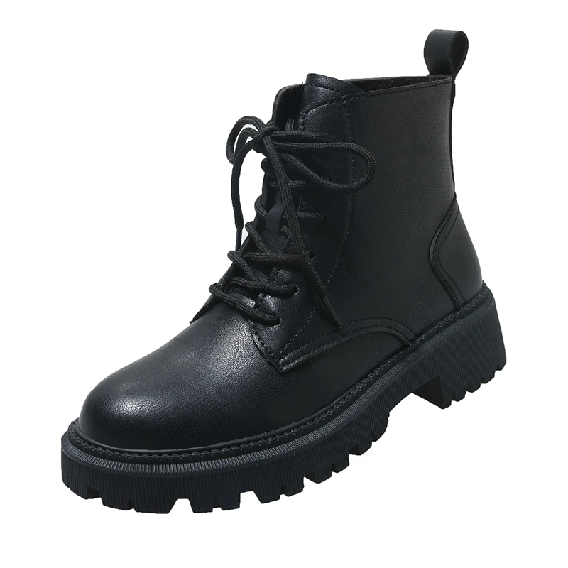 

2021 New Ankle Calf Boots Women Autumn Winter Fashion Lace-up Zipper Botas Mujer Boots Sports Platform Heel Ladies Shoes