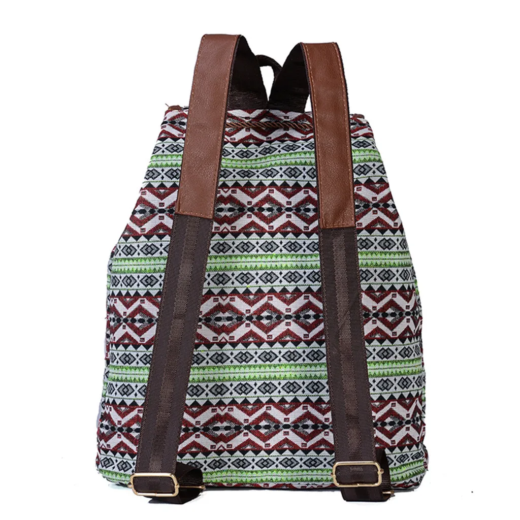 Новая школьная сумка Boho Ретро винтажный женский рюкзак с кулиской печати рюкзак для холстов многофункциональный женский рюкзак