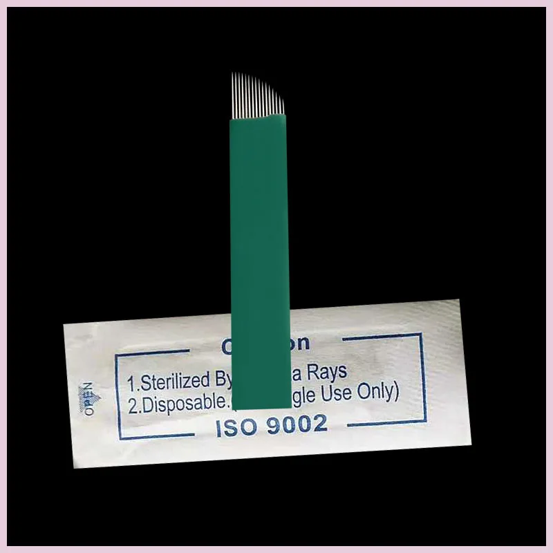 100 шт./лот 0 18 мм 12 штырьков иглы для микроблейдинга лезвия Lamina ULL HA Sobrancelha Tebori