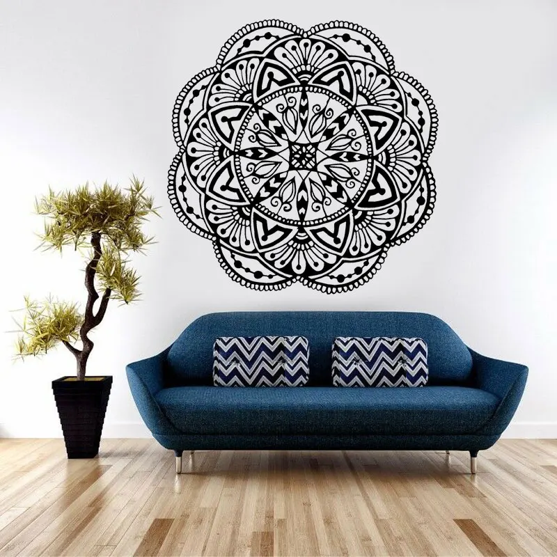 

Mandala Wall Sticker Vinyl Art Home Decor For Living Room Bedroom Bohemian Indian Yoga Ornament Wall Decals Removable Mural YD86