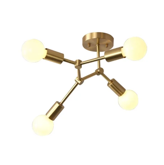 Минималистичный медный потолочный светильник в стиле пост-модерн