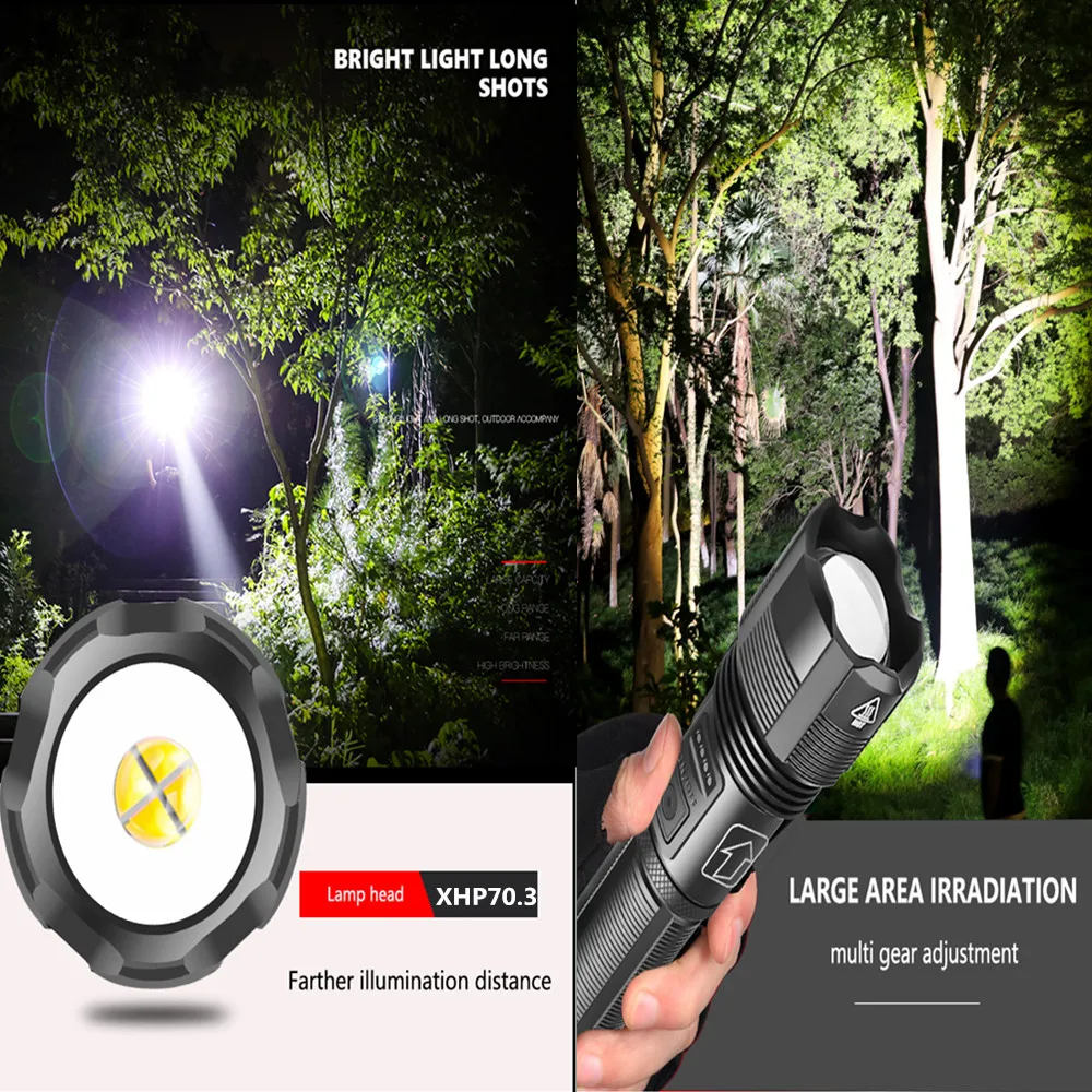 Самый высокий Люмен самый мощный XHP70.3 светодиодный светильник фонарь