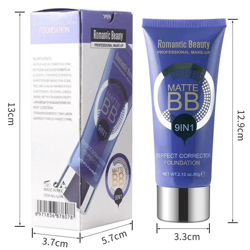 

Natural Nude Concealer BB Cream Whitening Face Cream Remove Acne Foundation Seaweed Moisturizer Sunblock Beauty Liquid