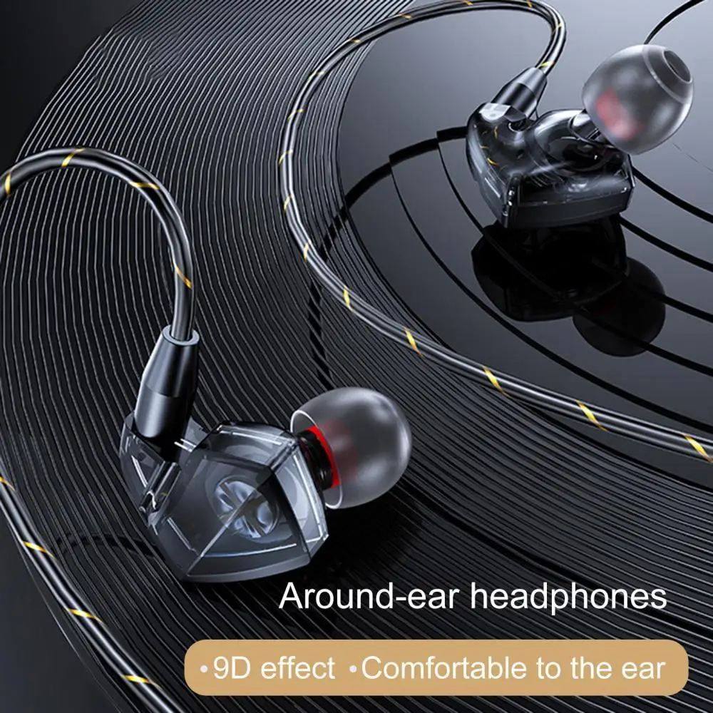 

In-ear Subwoofer Noise reduction Sports Wired Earphone With Mic Hifi Music Earplugs Heavy Bass Gaming Headset With Microphone