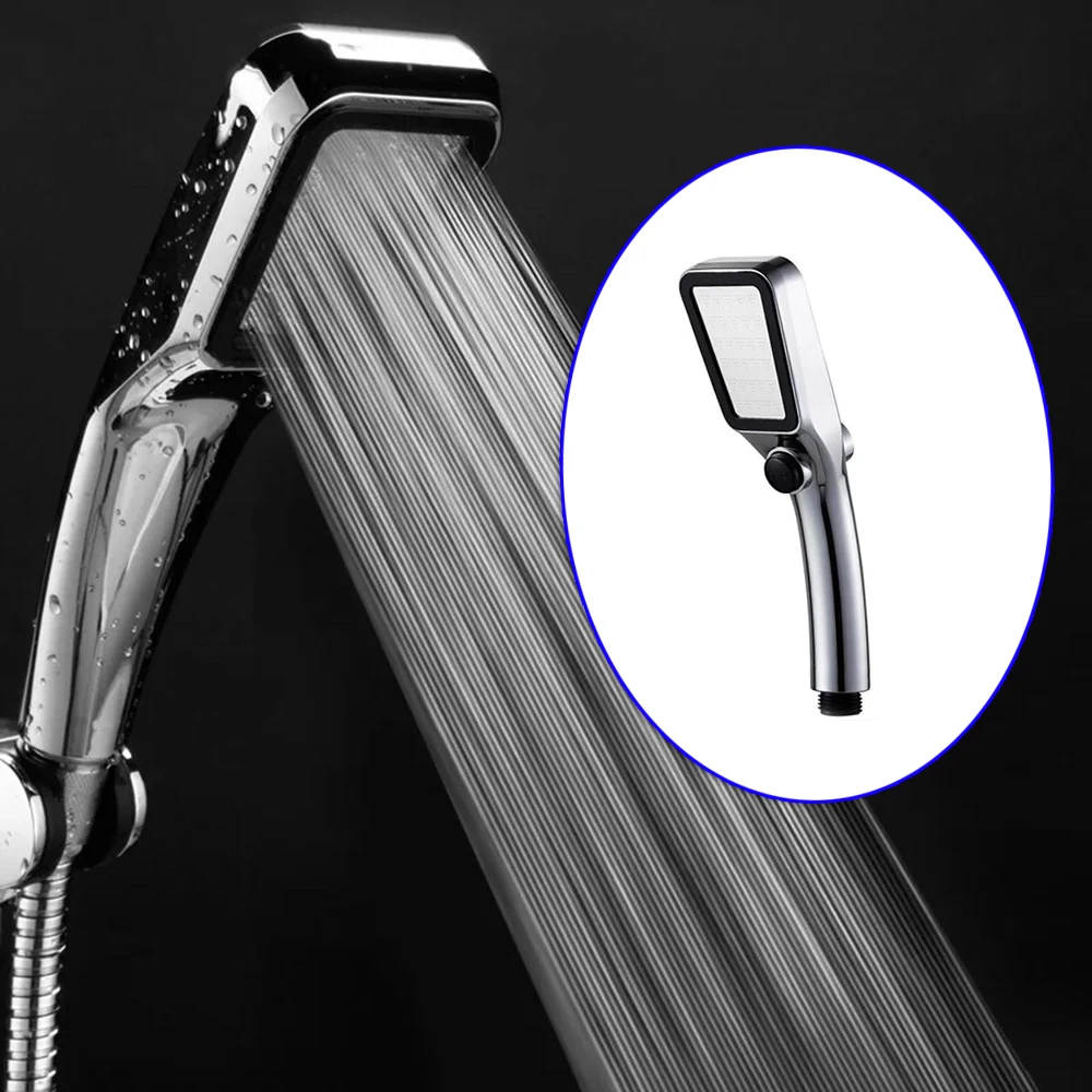 1 Piece 300 Holes High Pressures Handhelds Square Showers Head Water Saving ON Off Pause Shower Heads | Обустройство дома