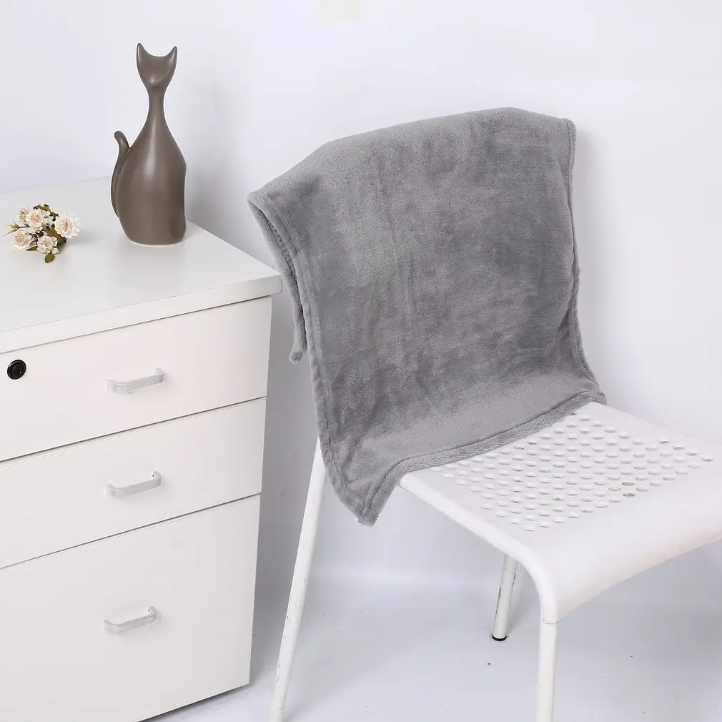 Удобное супер мягкое теплое фланелевое одеяло большого размера однотонное