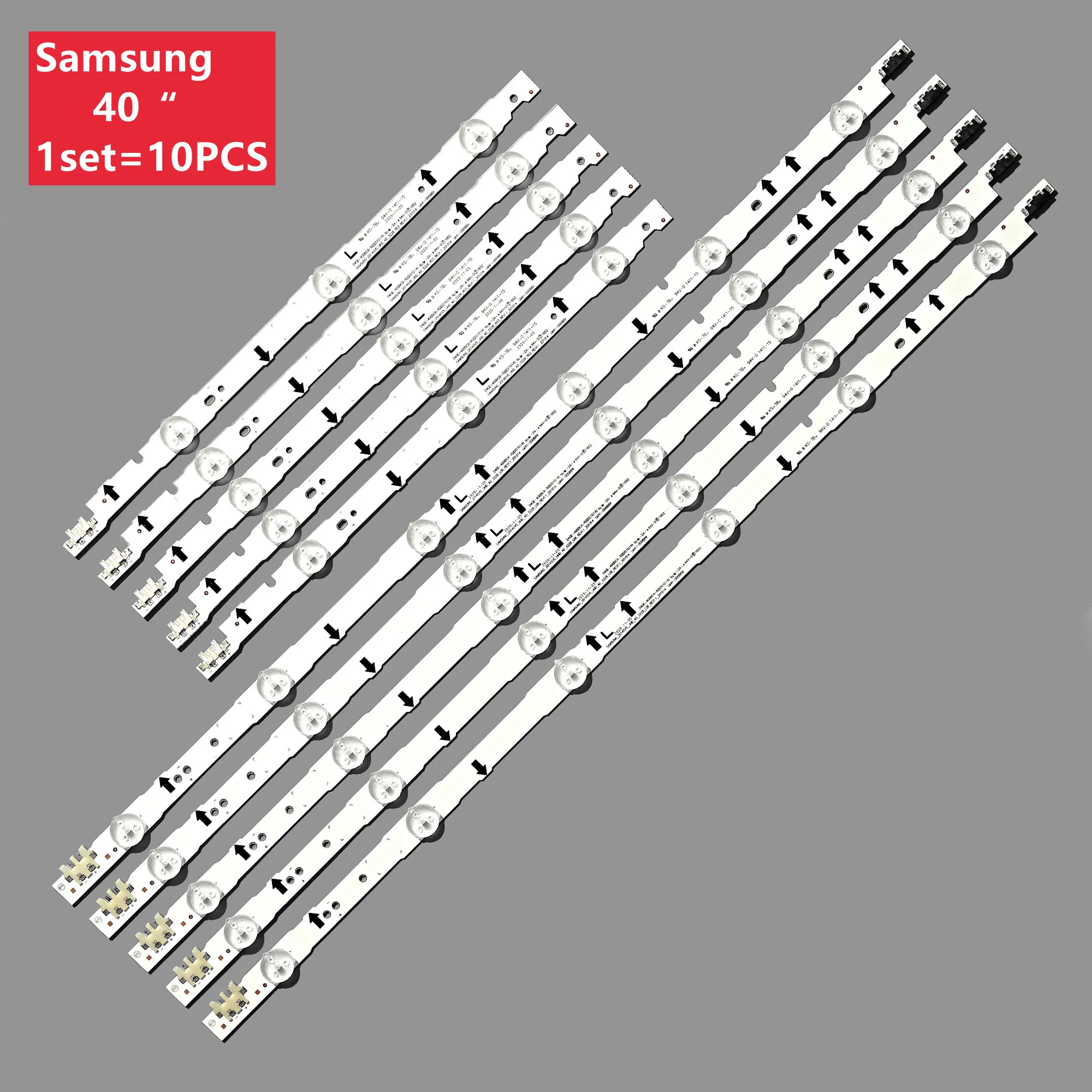 10pcs led backlight strip for samsung ue40h6200 d4ge 400dca r2 r1 400dcb r2 r1 bn96 30450a 30449a bn96 38890a 38889a 30417a free global shipping