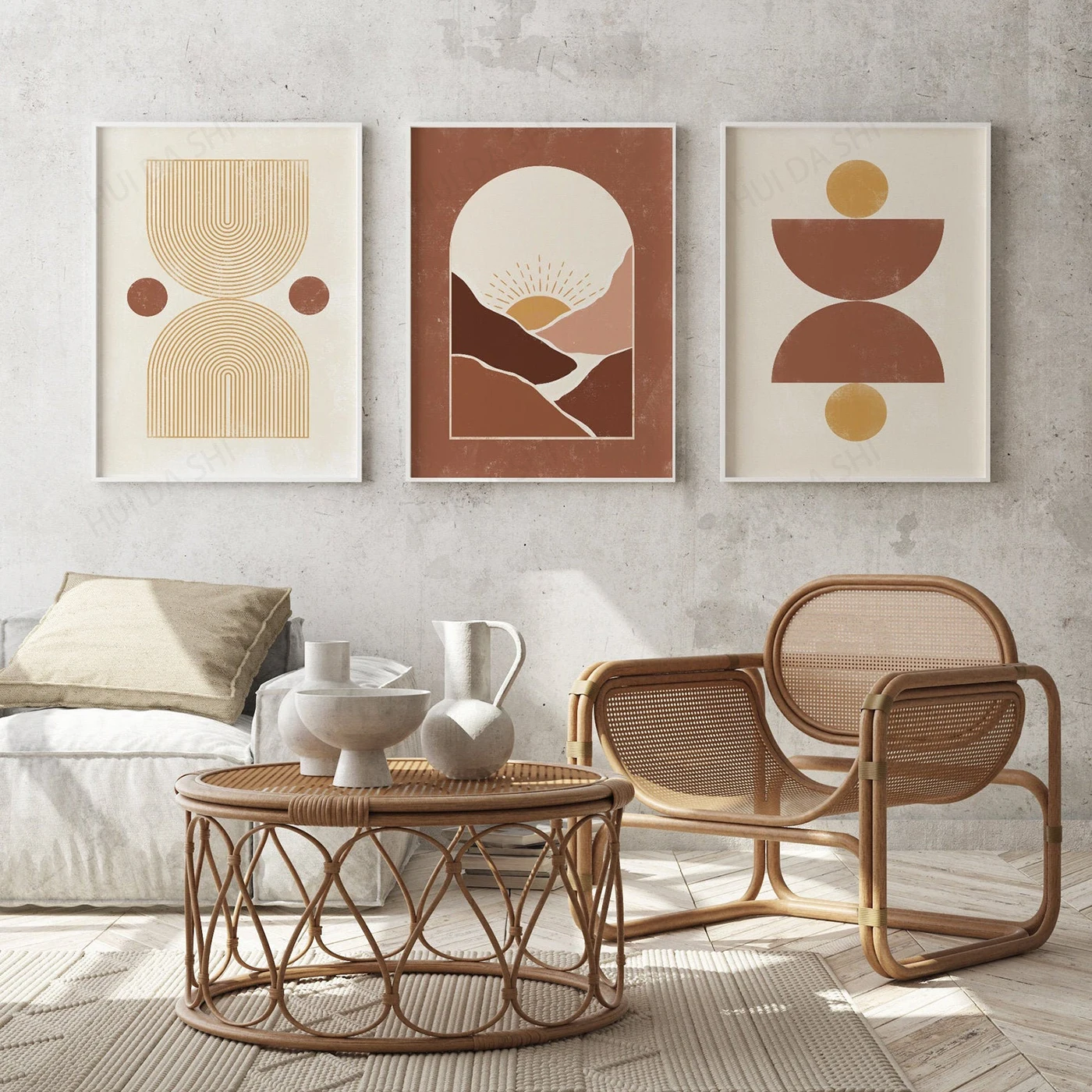 

Boho Abstract Landscape Wall Prints, Abstract Art, Boho Art, Mid-Century Modern, Wall Decor, Wall Art, Wall Prints, Home Decor