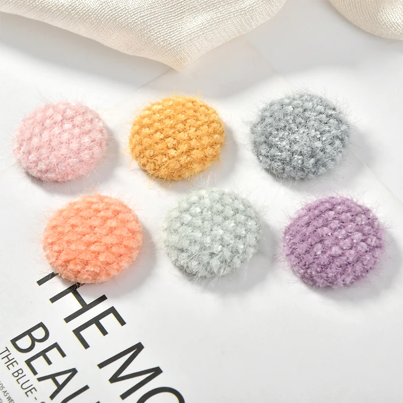 Осень и зима Ананасовый Узор норка как плед мяч плоский низ Кнопка DIY серьги