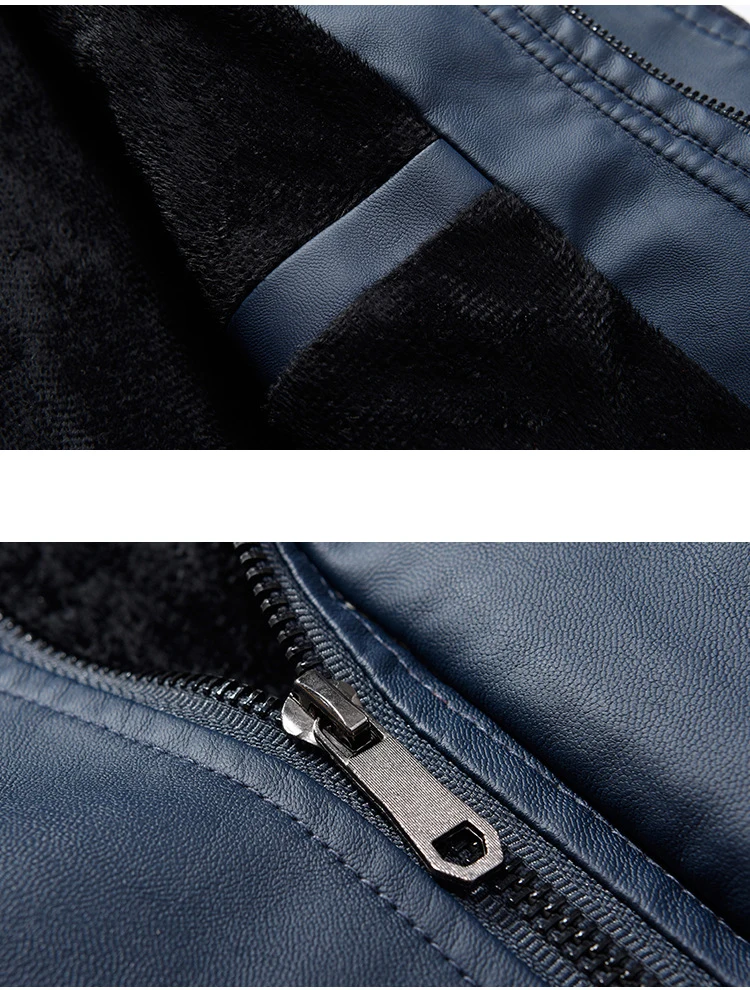 

2019 Winter Leather Jacket Men Bomber Baseball Jacket Pu Faux Jacket Men Fleece College Top Leather Black Slim Fit Motorcycle