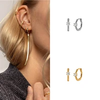 isueva fashion delicate gold filled circle geometric hoop earrings small zircon women earrings hip hop party jewelry accessories