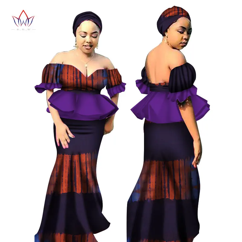 

Новый стиль 2021, африканская юбка, комплект для женщин, Дашики, с открытыми плечами, с рукавом, африканская одежда, юбка в стиле Базина, для сва...