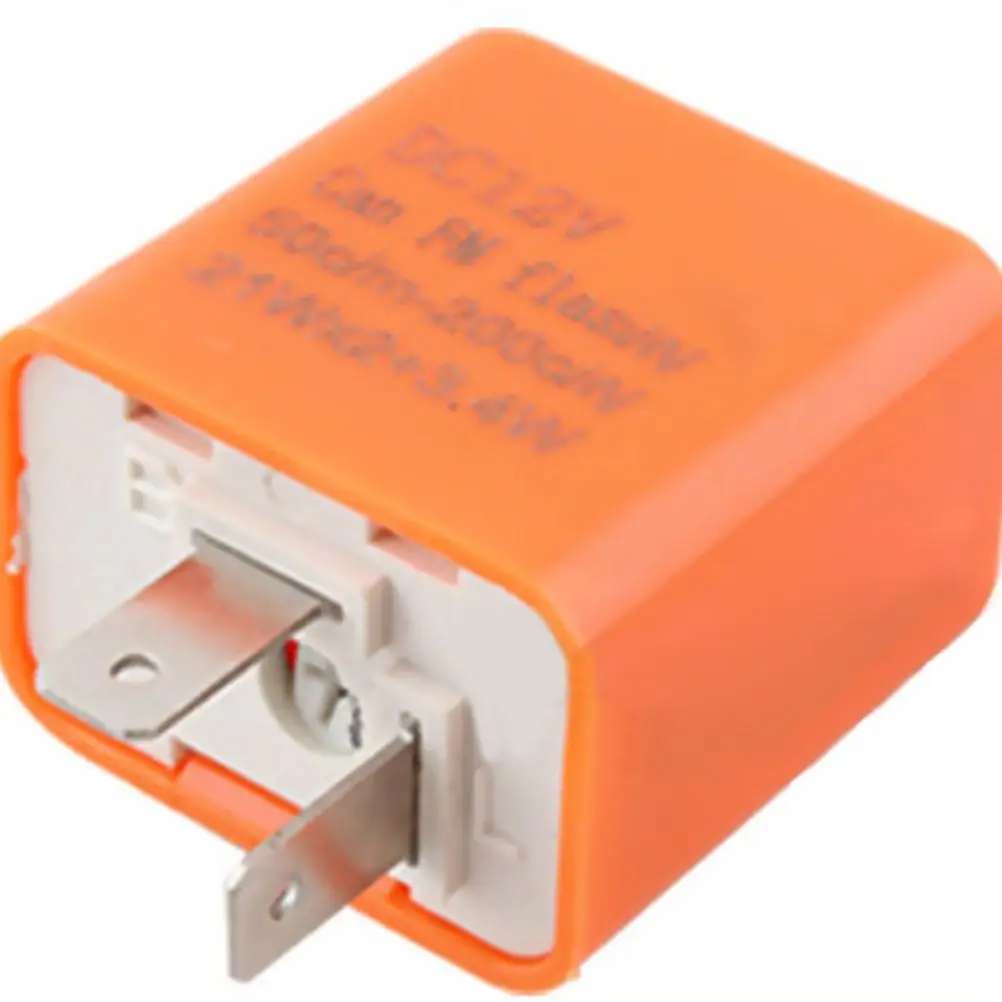 

12V 2 Pin LED Flasher Frequency Relay Turn Signal Indicator Motorcycle Motorbike Fix Motorcycle Flasher Multiple Protection Safe