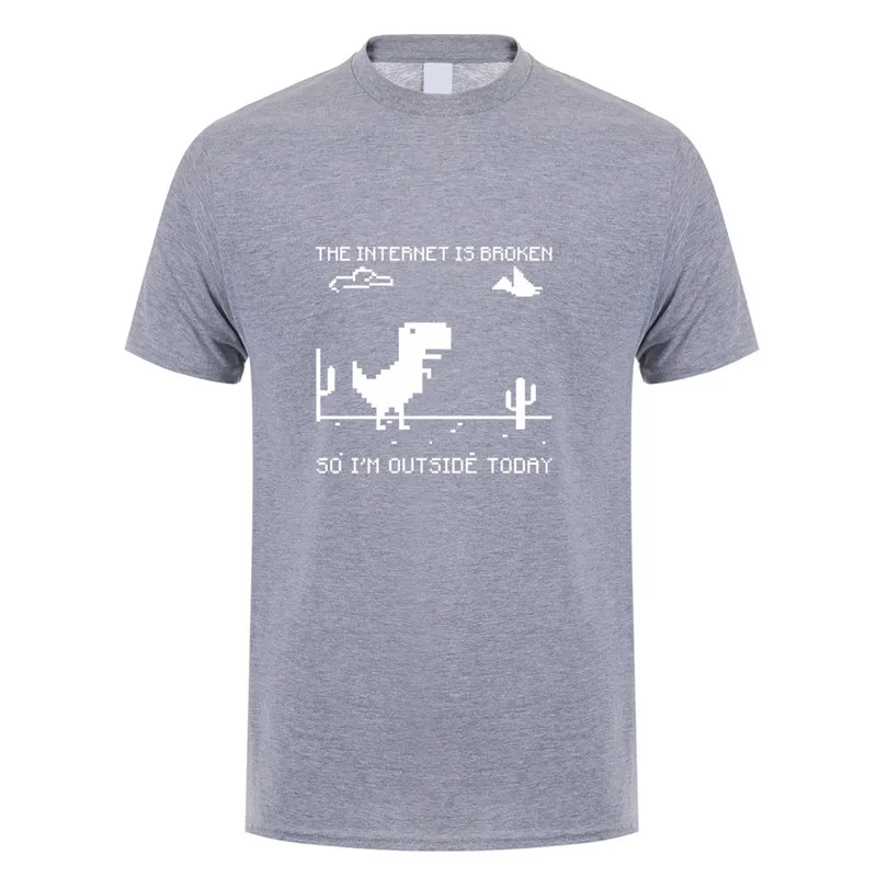 sport grey Новинка, летняя мужская футболка, Интернет разбита, веб-страница, компьютер, хлопковая футболка, забавная Мужская футболка, топы, футболка, OZ-342 - Цвет: sport grey
