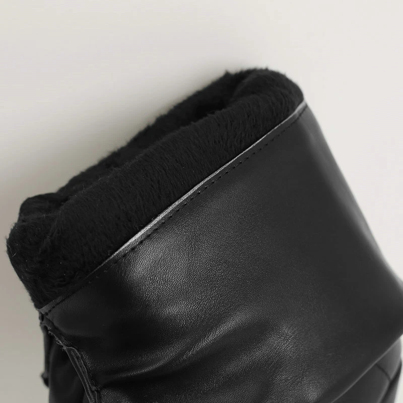 

Fashion Women Shoes Down Snow Boots Pointed Toe Square Roots Ladies Winter High Boots European Style Winter Boots Large Size 43