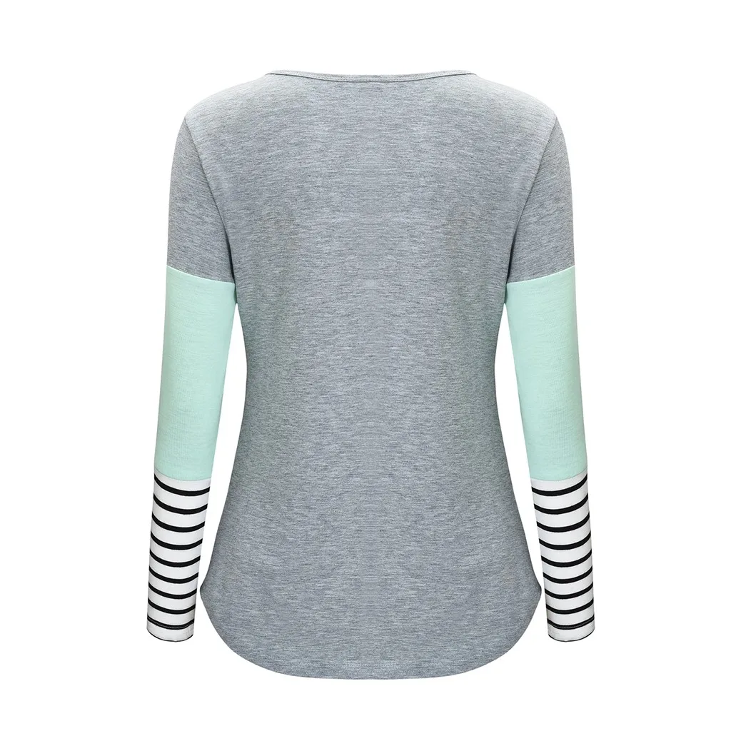 TELOTUNY Женские топы для кормящих мам Полосатая Футболка беременных блузка с