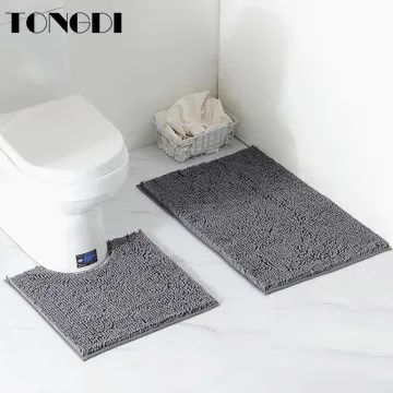 Miglior TONGDI Set Di Tappeti Per Wc Da Bagno Tappeto In Ciniglia Tappeto Morbido In Microfibra Elastico Assorbente Sop Decorazione Antiscivolo Per Doccia Bagno