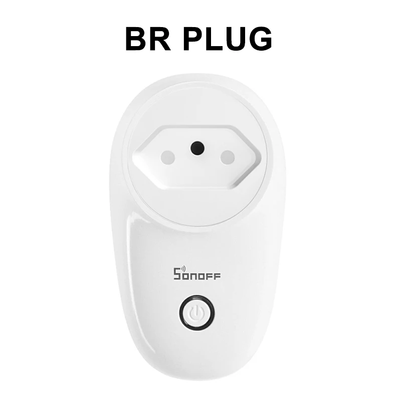 BR Plug Sonoff S26 Wifi умная вилка EU/UK/US/IL/CH/IT Беспроводная вилка умный дом выключатель питания розетка работает с Alexa Google Assistant - Комплект: BR Plug