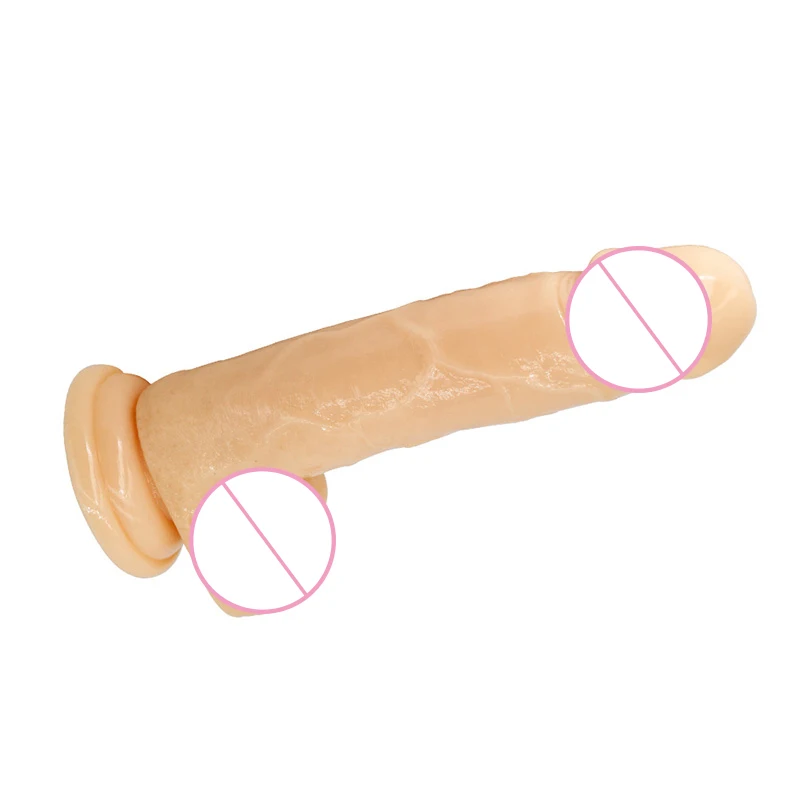 Мягкий реалистичный фаллоимитатор на присоске секс-игрушки для женщин Желейный
