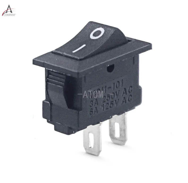 5 шт. KCD11-101 3A/250 в маленький черный 10*15 мм SPST 2PIN вкл/выкл G130 лодка Кулисный Переключатель автомобиля Приборная панель грузовик RV ATV Home