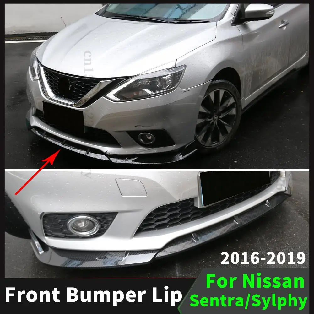 

Диффузор для переднего бампера, аксессуары для настройки, разветвитель, отделка, Стайлинг Facelift для Nissan Sentra Sylphy 2016 2017 2018