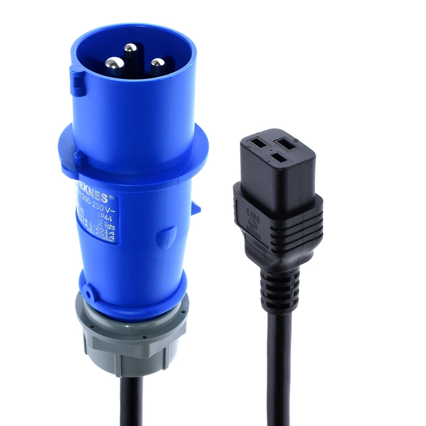 IEC 316P6 320 C19 шнур питания IEC309 16A совместим с AP9876 H05VV F 2 5 мм Манометр 16 ампер 1 м до 3 в