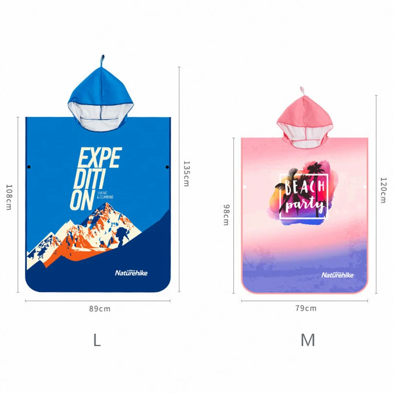 

Naturehike Hooded Towel for adults Bath Beach Pool Swimming Towel Sunscreen Quick-dry Cape Cloak Style Surf Poncho NH19SP002