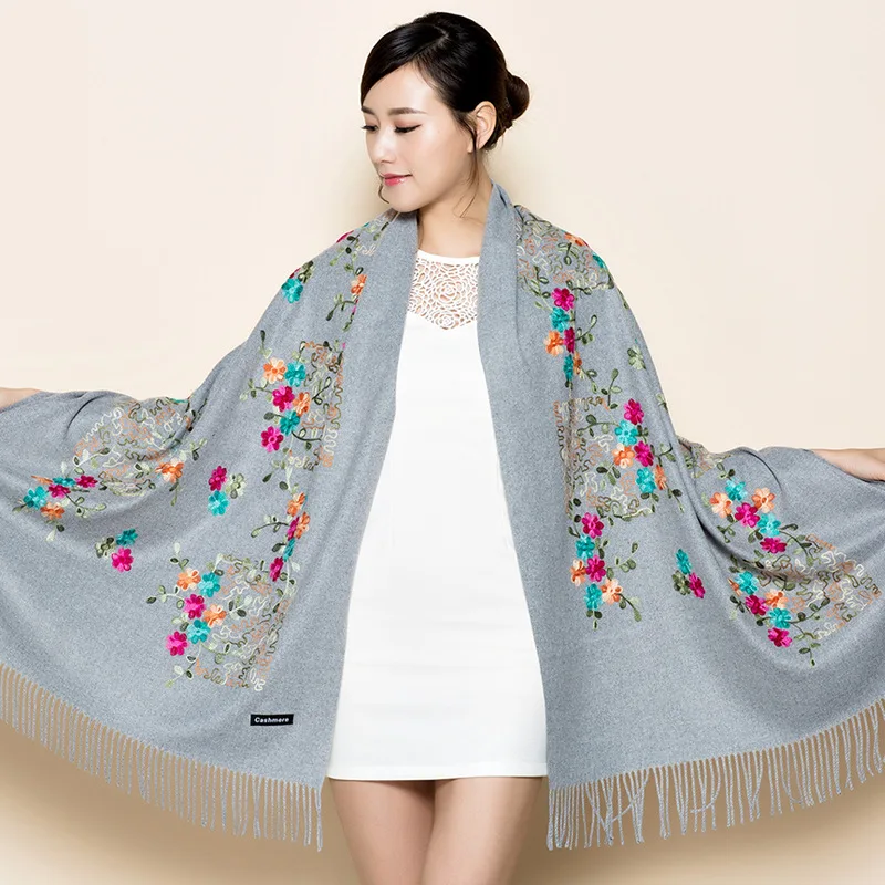 Тибет Цинхай Озеро Туризм шаль вышитый шарф женский зимний Лицзян Национальный