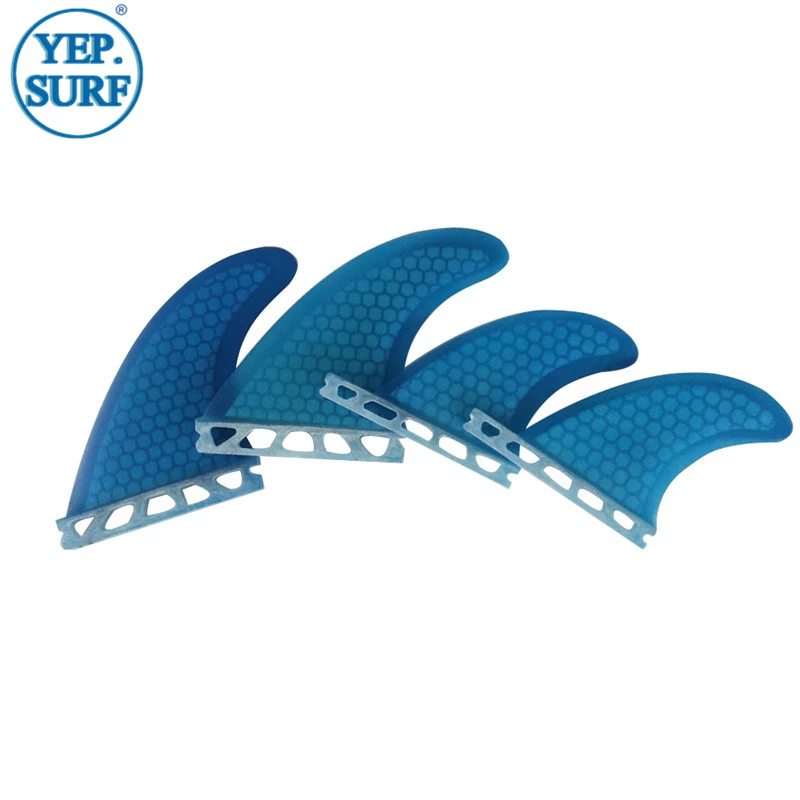 Одиночные вкладки M + GL синий плавник для серфинга набор четырехплавников из