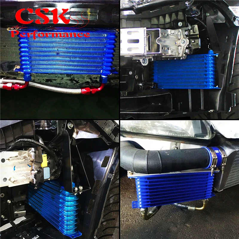 10 рядов масляного радиатора двигателя с термостатом 80 градусов комплект