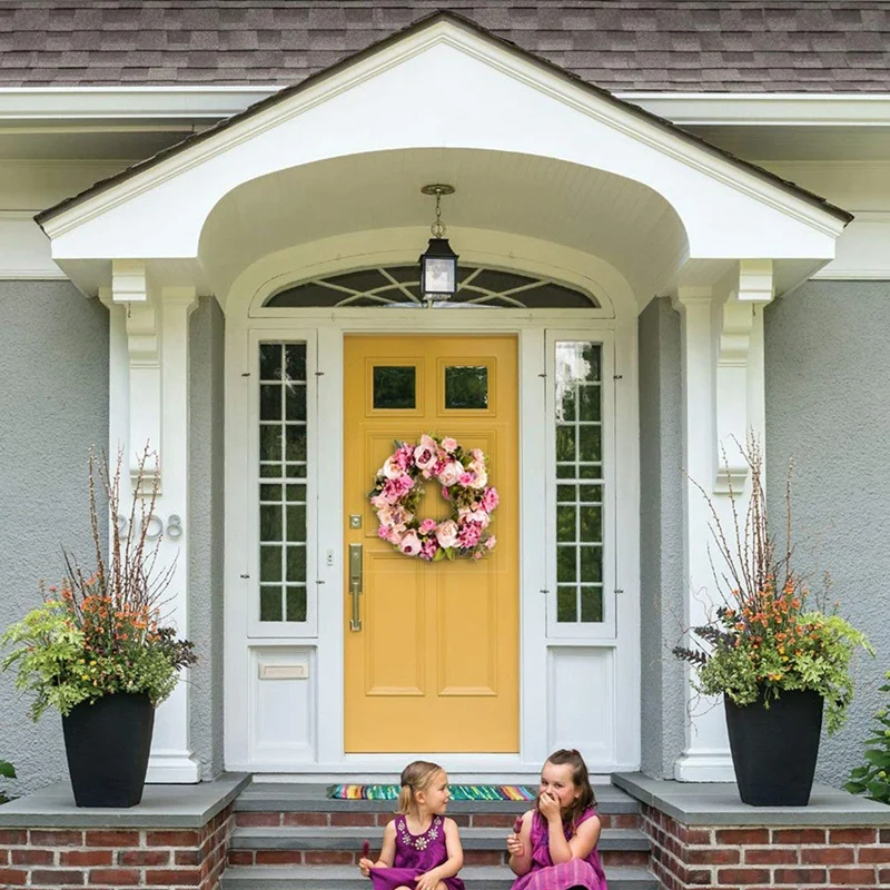 Artificial Flower Wreath Peony - 16inch Door Spring Round For The Front Wedding Home Decor | Дом и сад