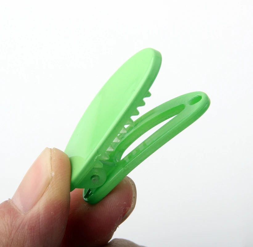 Детские заколки для волос яркие однотонные из экологичного пластика девочек