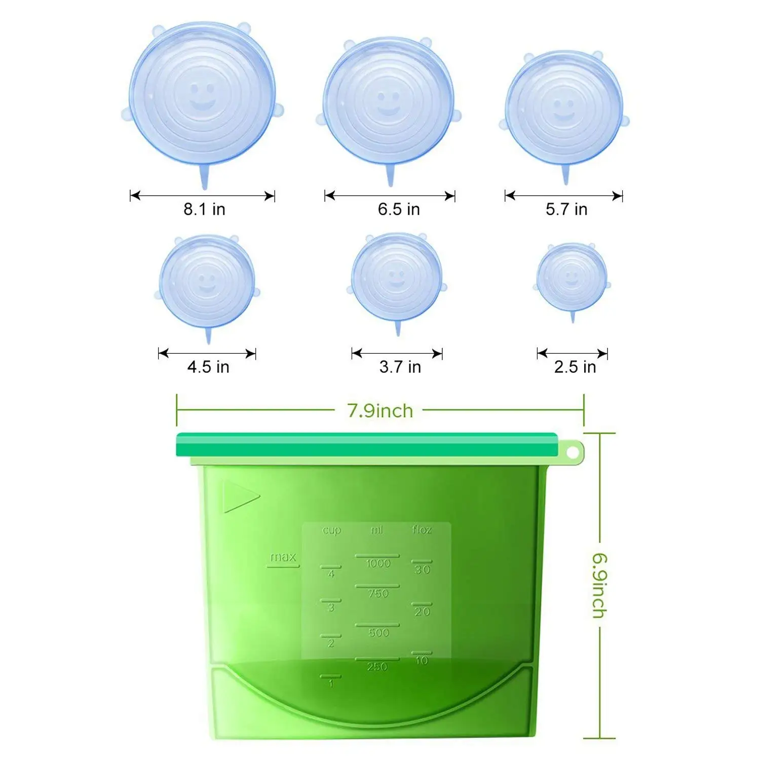 Силиконовый Пакет для хранения силиконовая эластичная крышка многоразовый