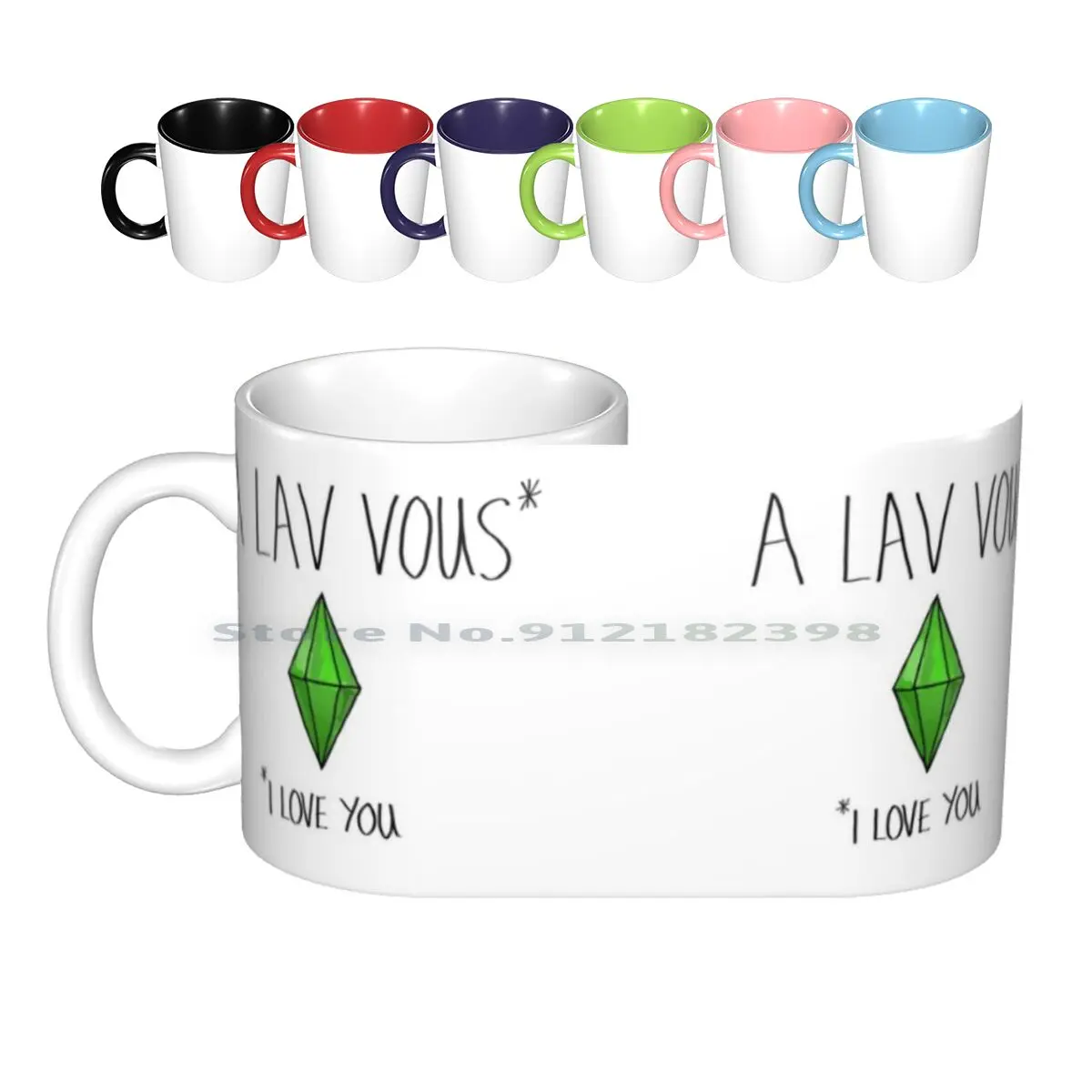 

I Love You-Simlish Ceramic Mugs Coffee Cups Milk Tea Mug Sims The Sims Sims 1 Sims 2 Sims 3 Sims 4 I Love You Love Simlish