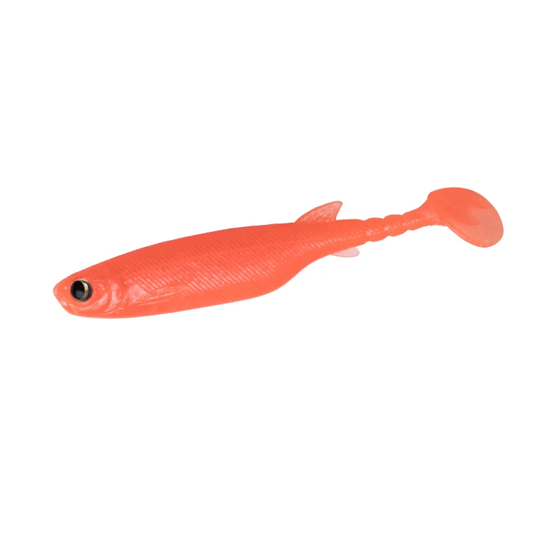 WATER SNIPER 75mm Silicone Fishing Lures 8pcs/lot 3D Fish Eyes Big T Tail Bait For Bass Pike Perch Fishing