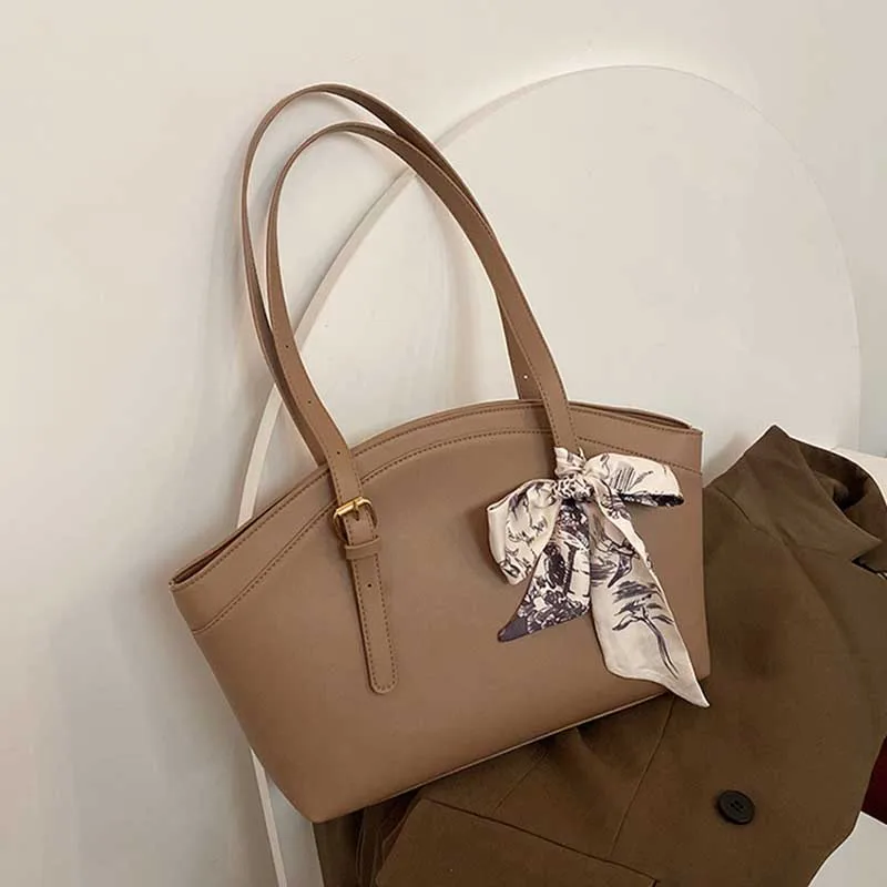 

Женская сумка-шоппер, однотонная простая качественная трендовая роскошная дизайнерская сумка, модная женская сумка на плечо 2021